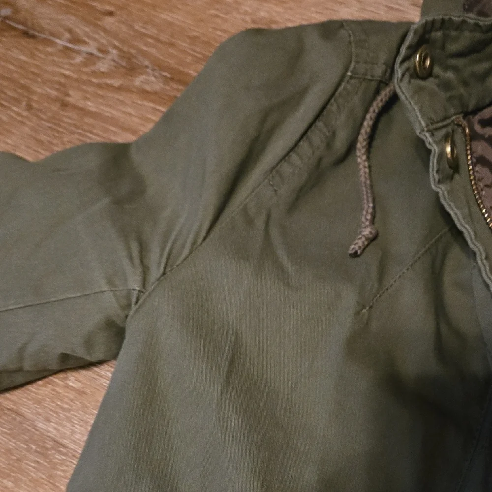 Ambiance Olive Green Utility Anorak Jacket - Picture 6 of 9